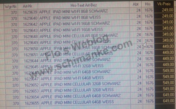 ipad mini多少钱 8款机型售价249-649不等